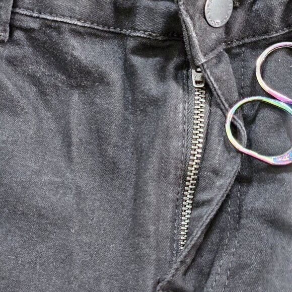 RJR John Rocha Jeans Womens 18 R Black High Rise Embroidery Flowers Sequins Boho - Picture 10 of 16